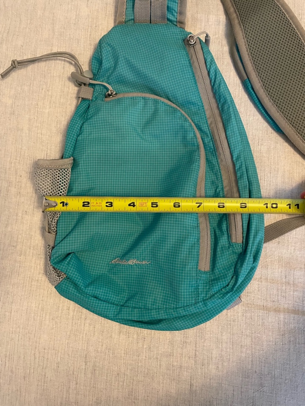 Eddie Bauer - Turquoise Grid Sling Bag - Picture 9 of 9